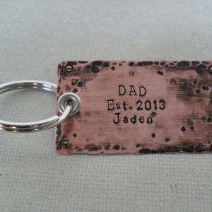Personalized Father's Keychain Dad..